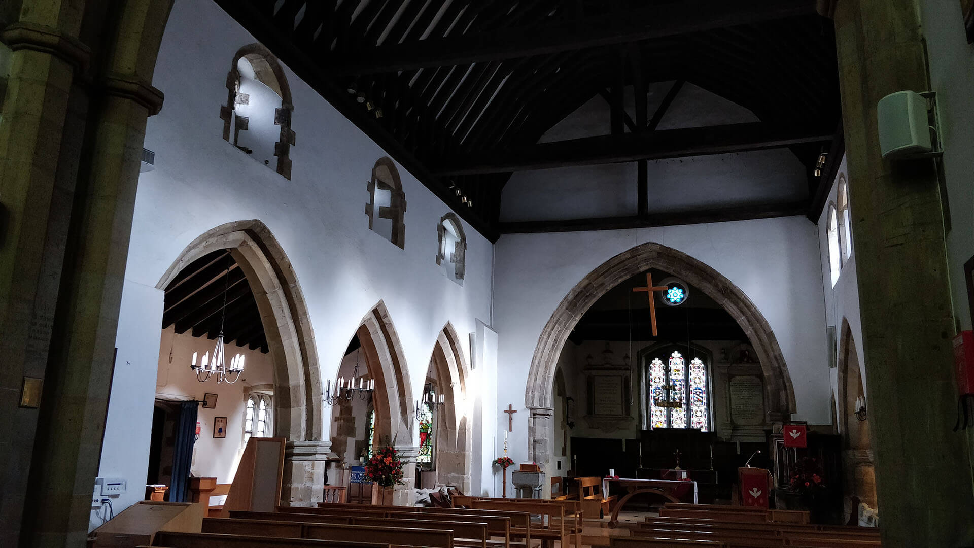 Interior of St Margaret's church, Ifield