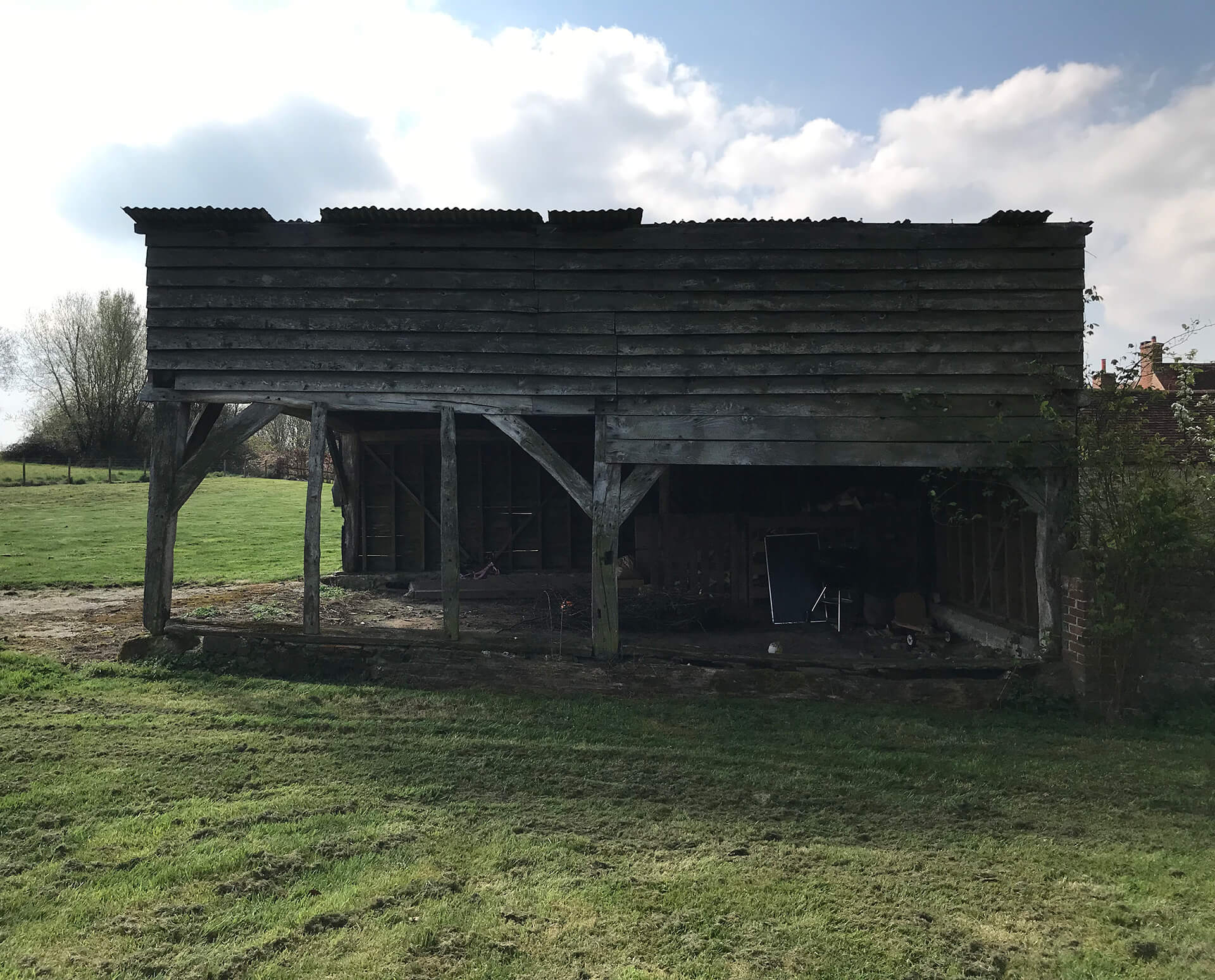 Conservation repairs to historic cart barn