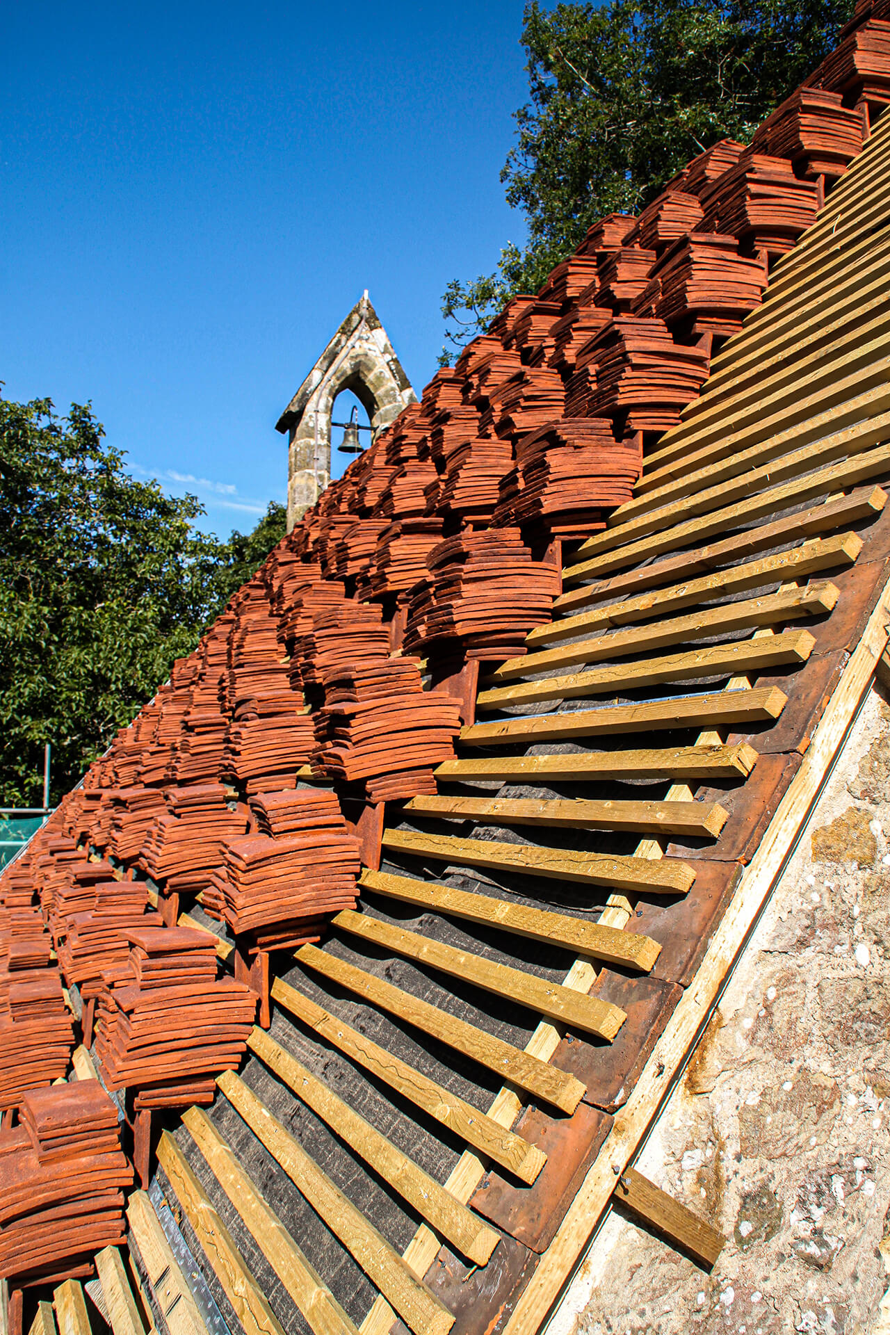 Re-roofing project St Mary's church, Chithurst