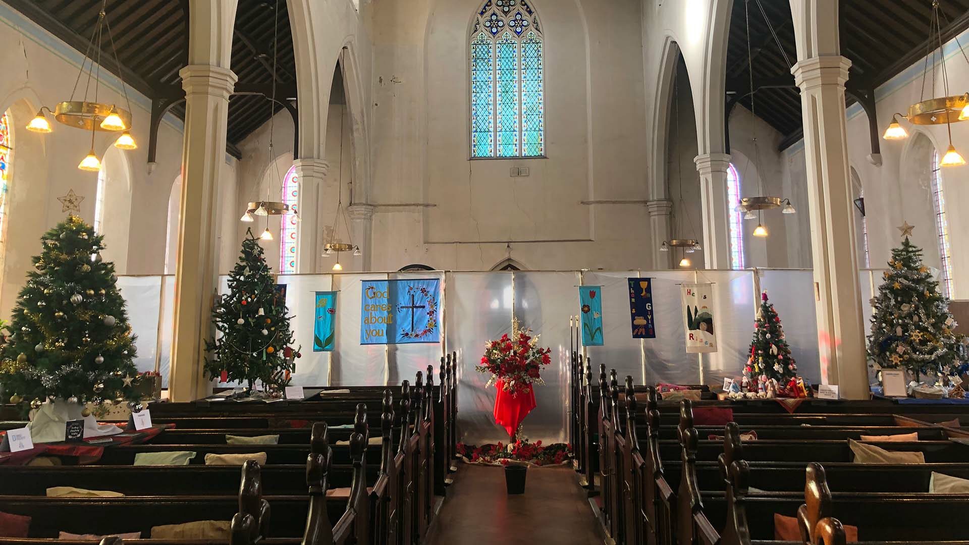 Hoarding at Christ Church Worthing