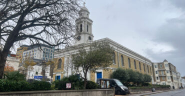 Exterior of St George's Church in Kemptown, Brighton