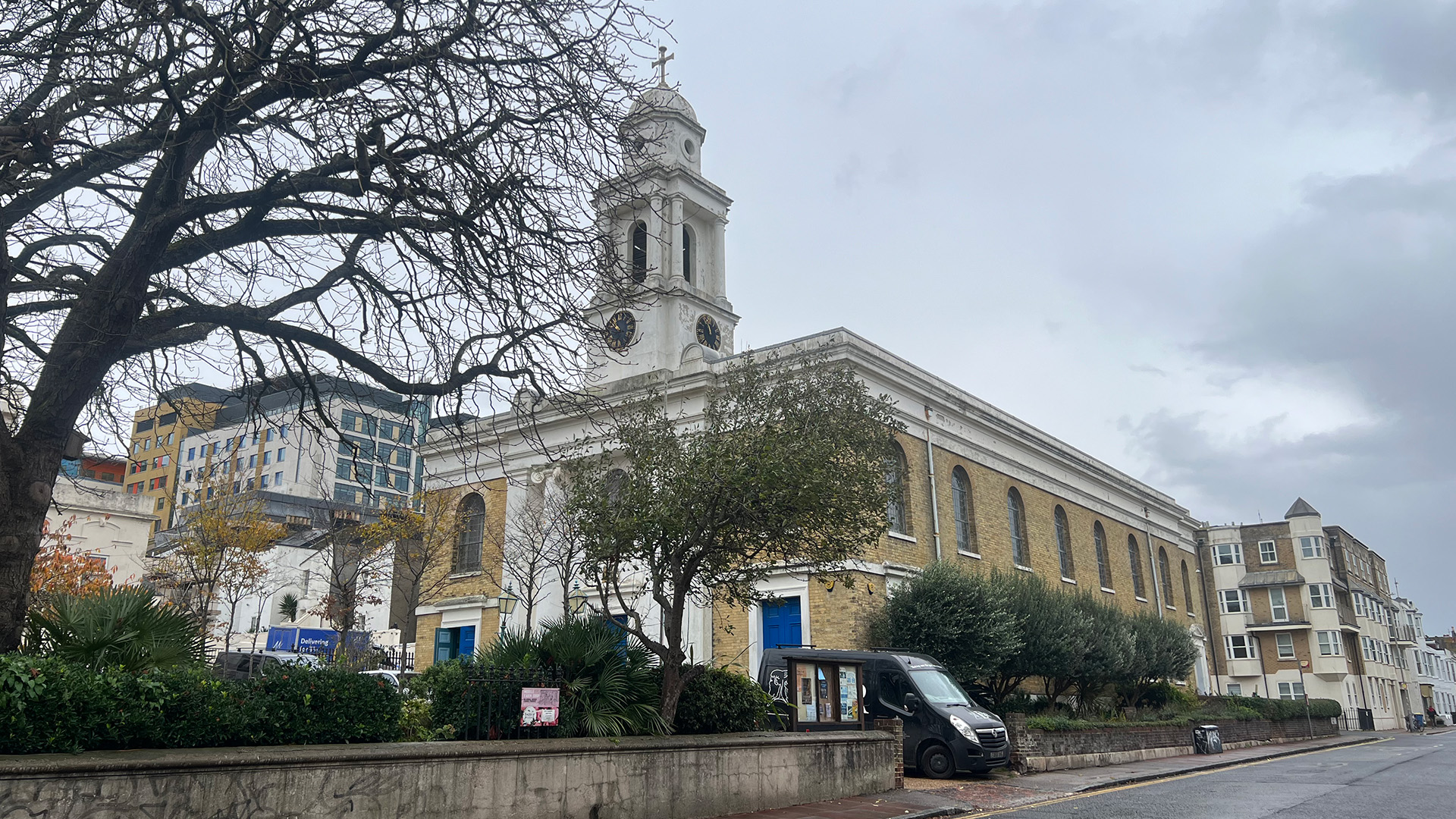 Exterior of St George's Church in Kemptown, Brighton