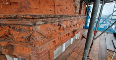 decayed red brick work